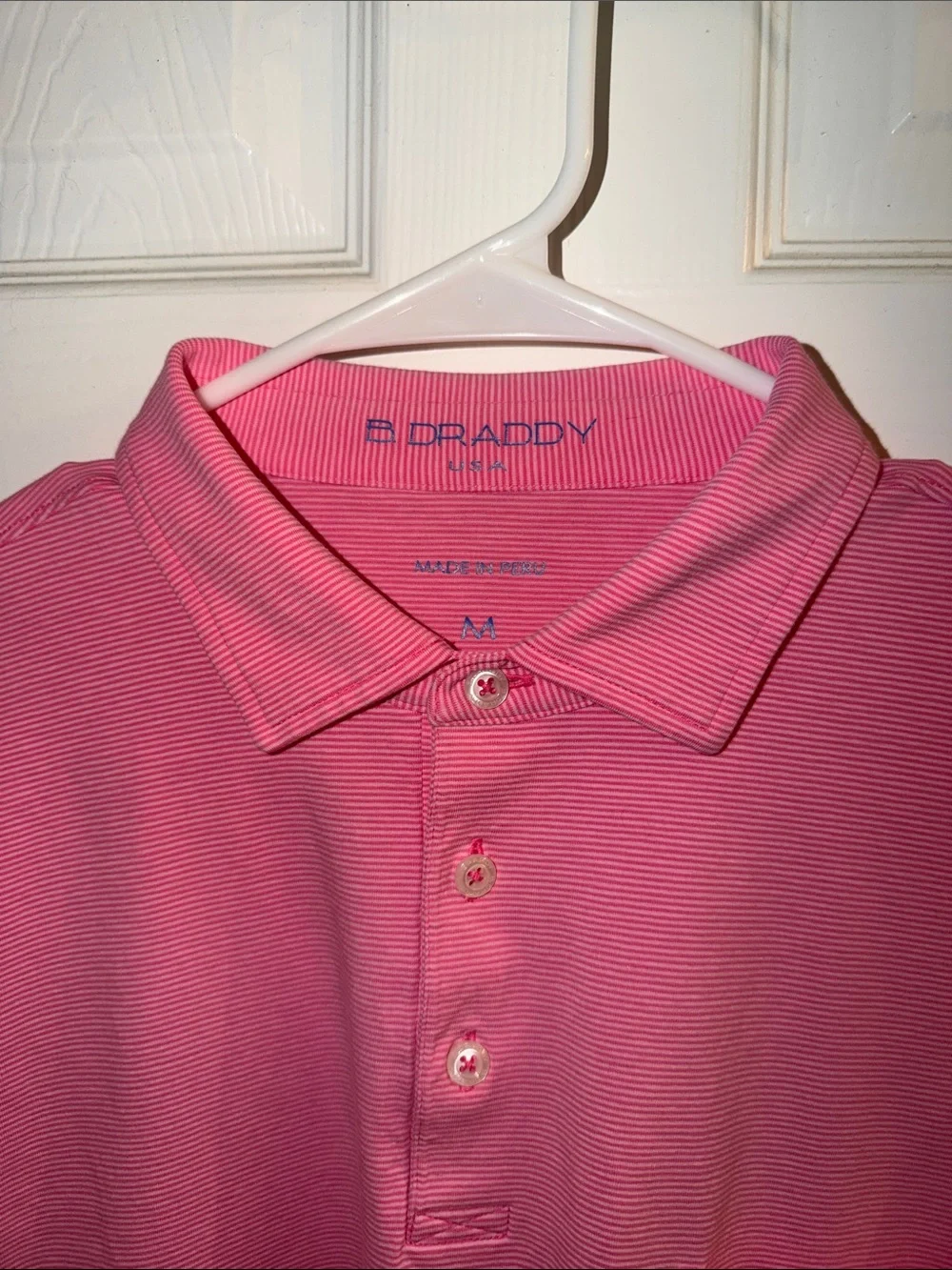 B.Draddy Pink Polo Shirt - Size Medium